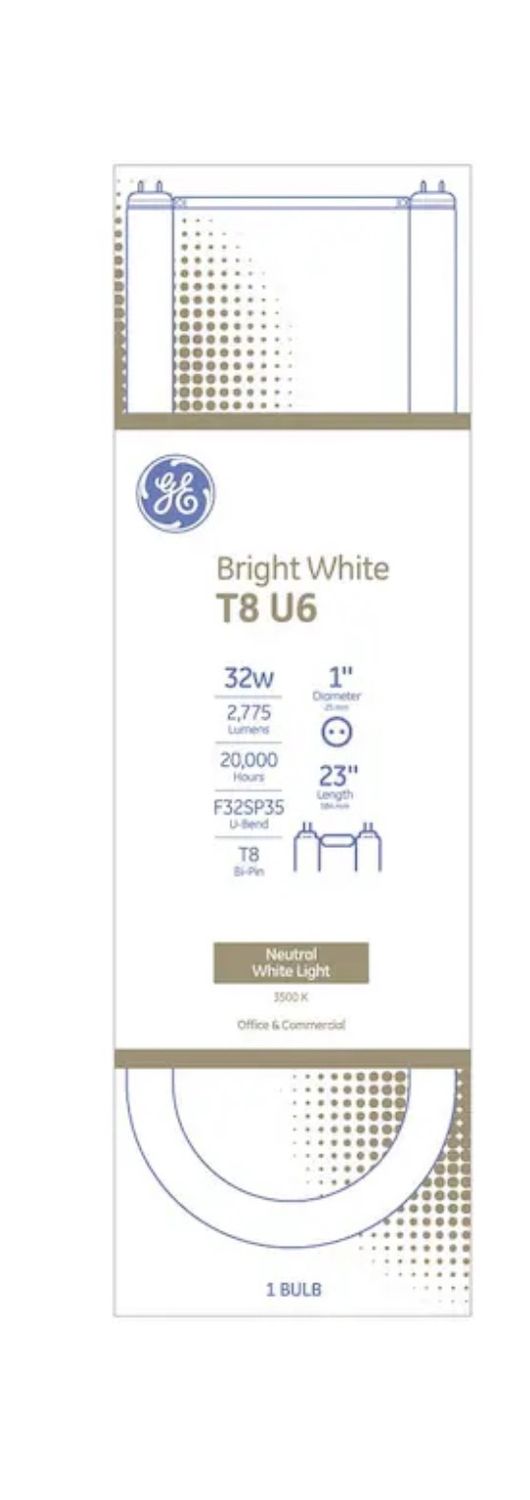 LFL UBend 32 -Watt EQ T8 Bright white Medium bi-pin base G13 Fluorescent Tube Light Bulb