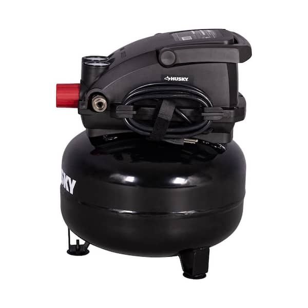 3 Gal. 120 PSI Portable Electric Oil-Free Light Duty Pancake Air Compressor with Fold Down Handle and 1-Quick Coupler