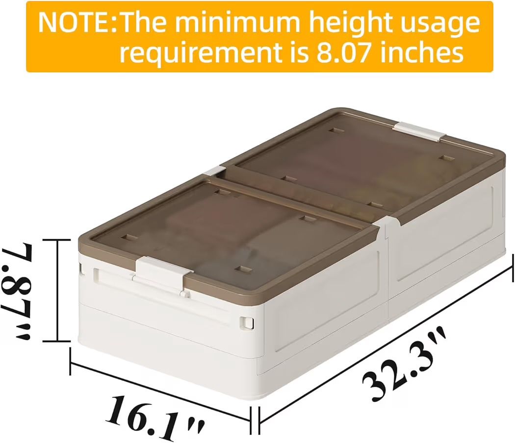 Under-Bed Storage Plastic Containers Box with Lids and Wheels