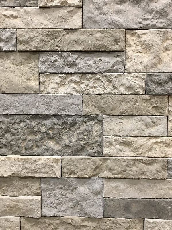 AirStone Primary Wall Stones: Spring Creek Color Blend, Manufactured Stone Wall Covering, Indoor &amp; Outdoor Home Décor
