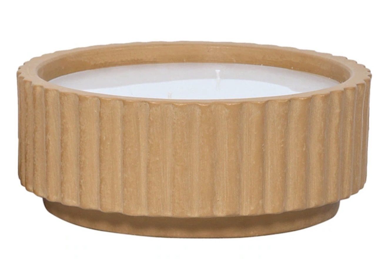 2-Wick terracotta Tabletop Citronella Candle