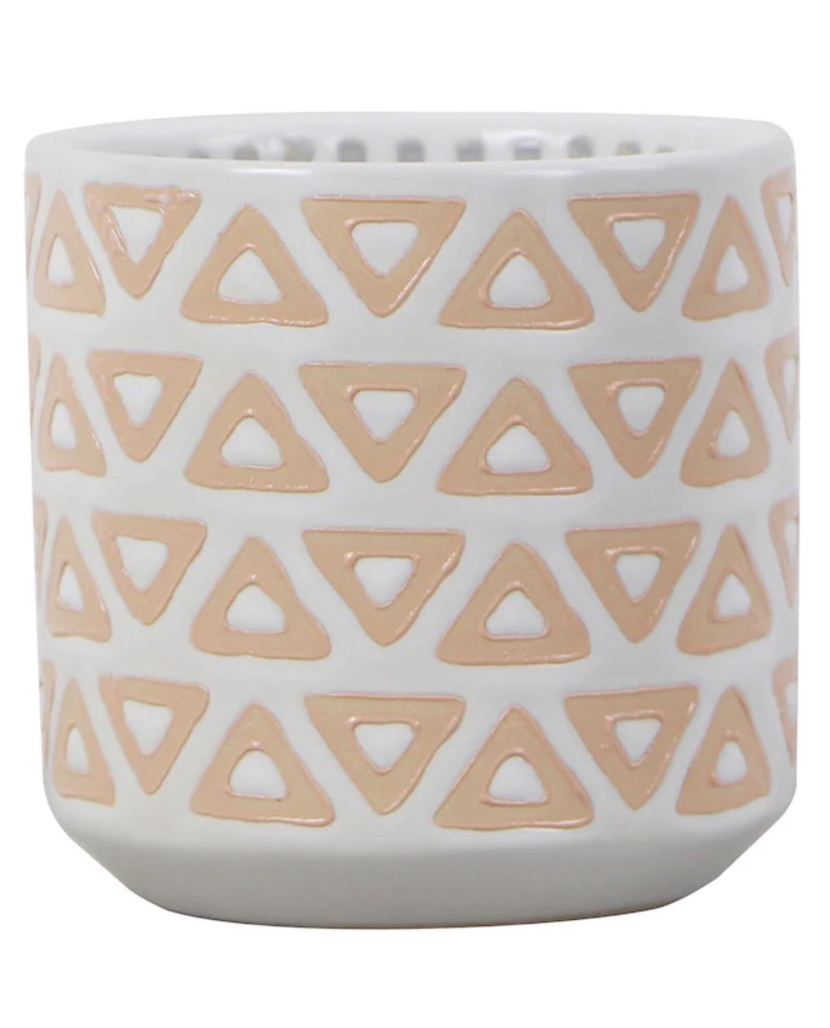 Round 3.03-in W × 3.03-in L Orange Ceramic Indoor Planter