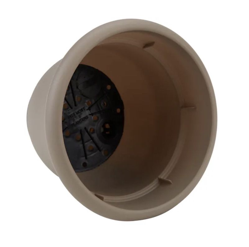 6.5-in W x 6.5-in L Brown Plastic Indoor/Outdoor Self Watering Planter