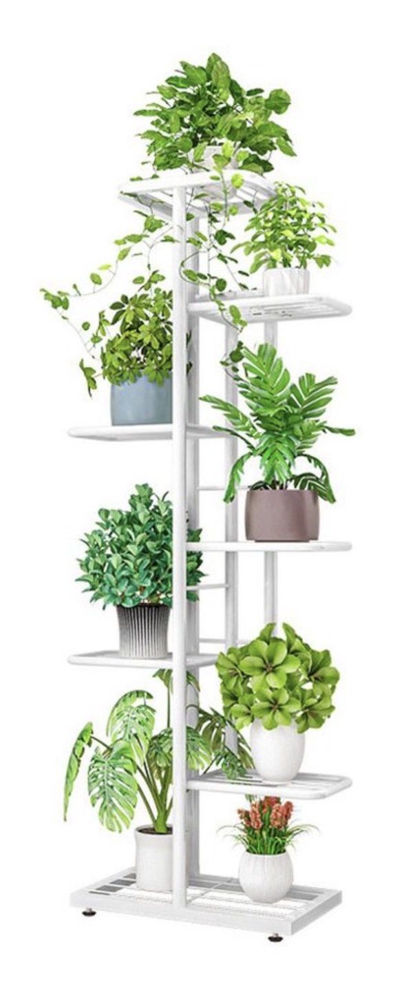 Plant Stand Indoor Outdoor 7 Tier 8 Potted Multiple Flower Pot Holder Shelf Plant