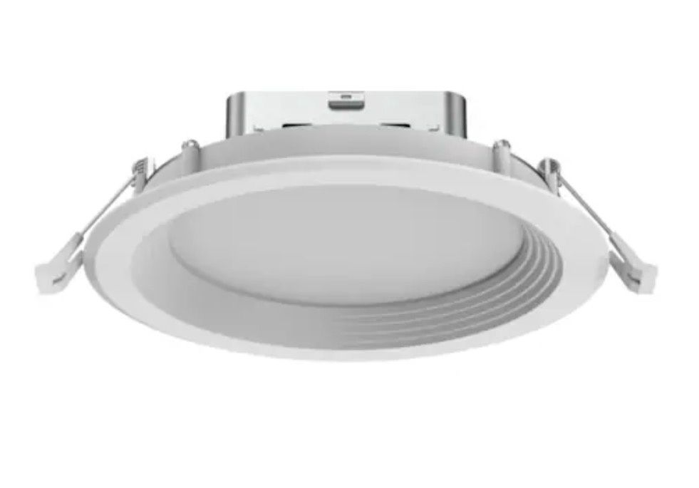 White 6-in 850 -Lumens Switchable Round Dimmable LED Canless Wet rated Recessed
