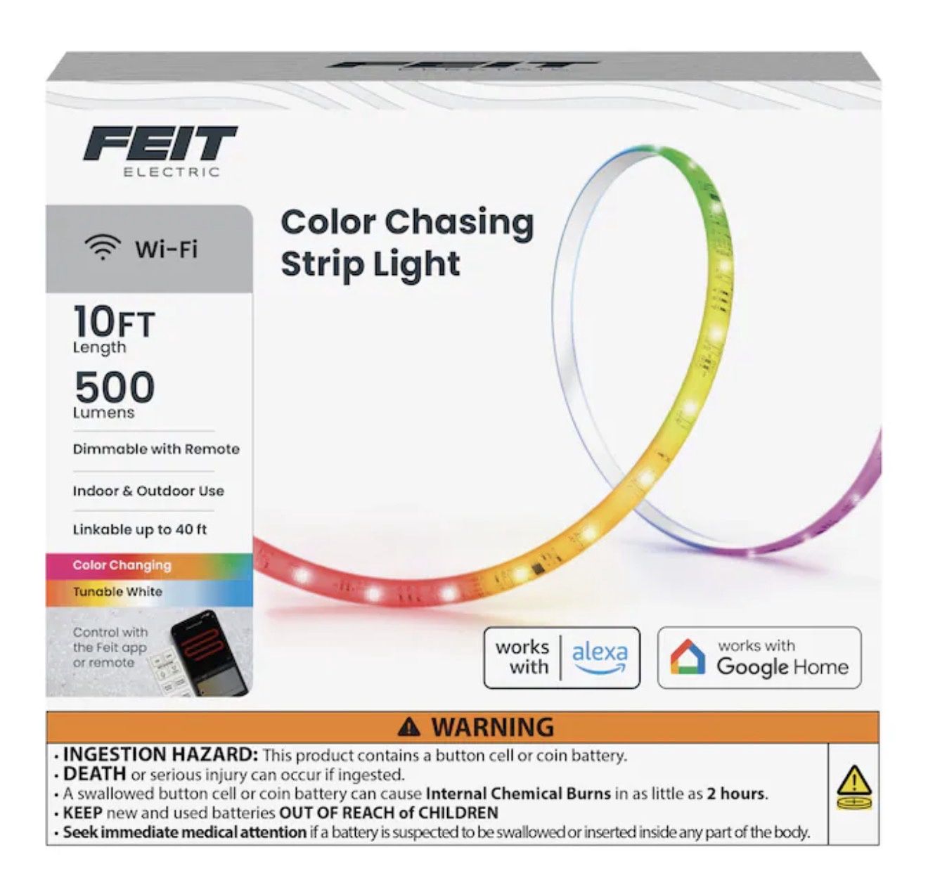 Indoor 10-ft LED Multicolor Strip Light