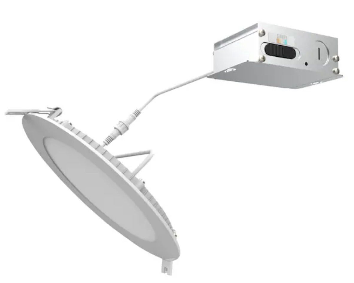 High Output Color Choice White 5-in or 6-in 1200 -Lumens Switchable white Round Dimmable