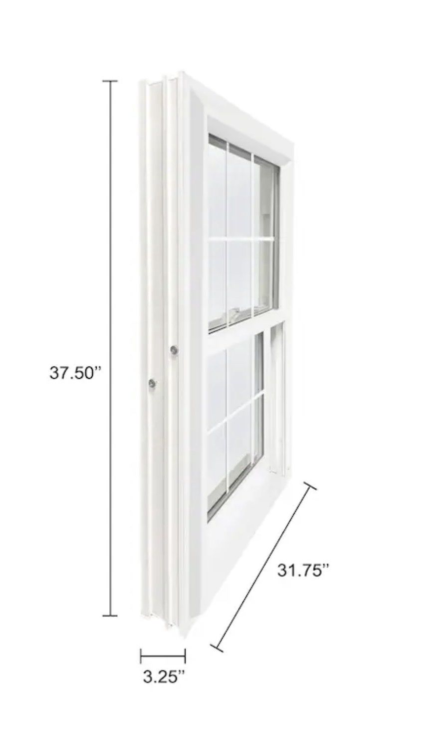31.95 W X 37.5 H fiberglass half screen