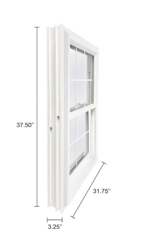 31.95 W X 37.5 H fiberglass half screen
