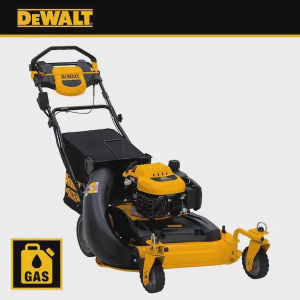 DW12ABW6RK039 28 in. 224cc E-GOV Engine 3-in-1 Gas RWD Self-Propelled Lawn Mower with High Rear Wheels