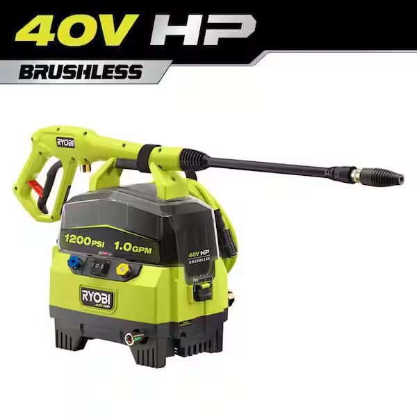 40V 1200 PSI 1.0 GPM Cordless Electric Cold Water Pressure Washer (Tool Only)