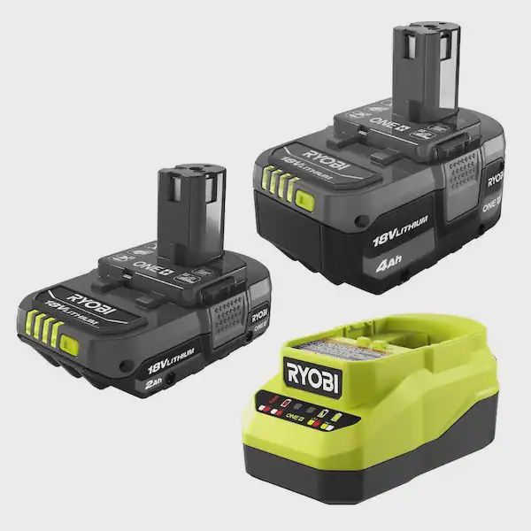 ONE+ 18V Lithium-Ion Starter Kit with 2.0 Ah Battery, 4.0 Ah Battery, and Charger