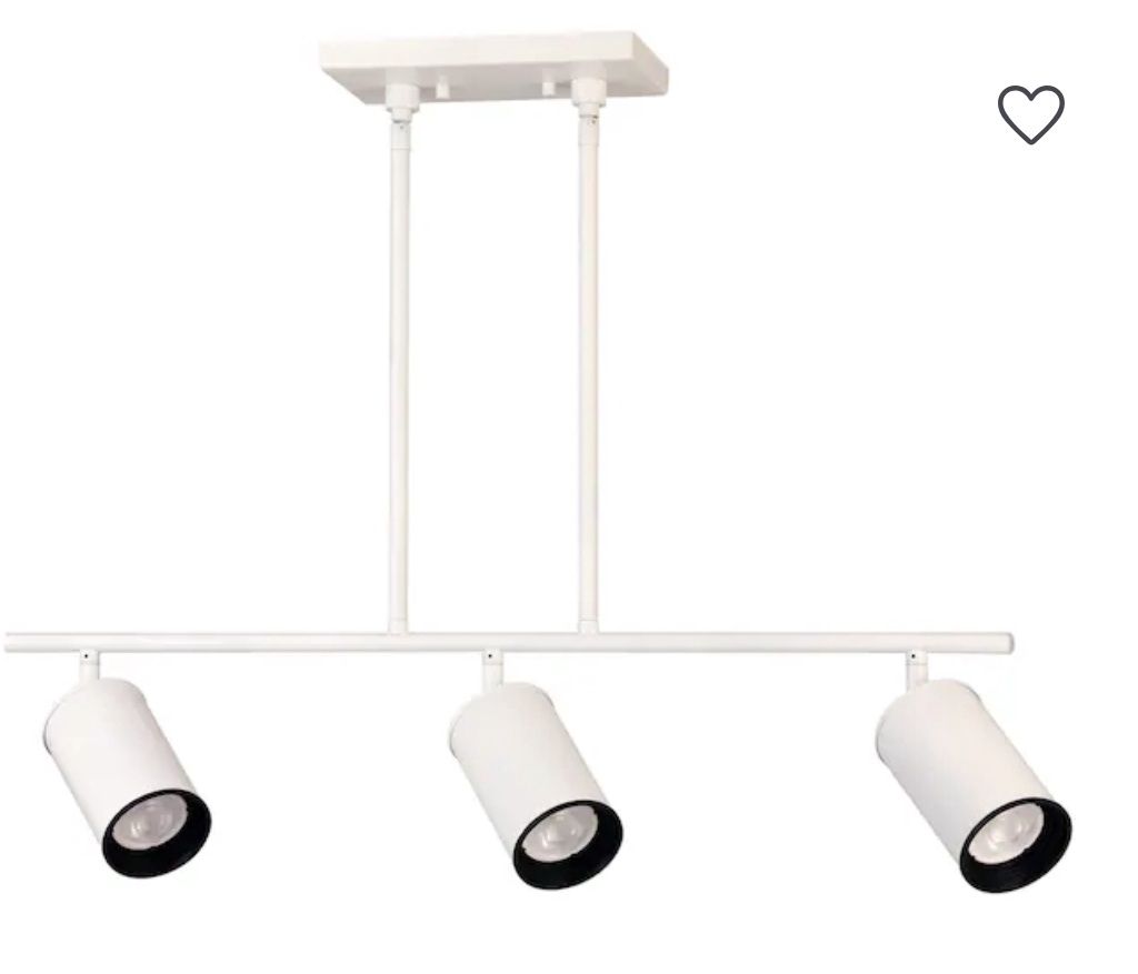 allen + roth Mason 25.62-in 3 -Light White dimmable GU10 pin base Traditional Track Bar