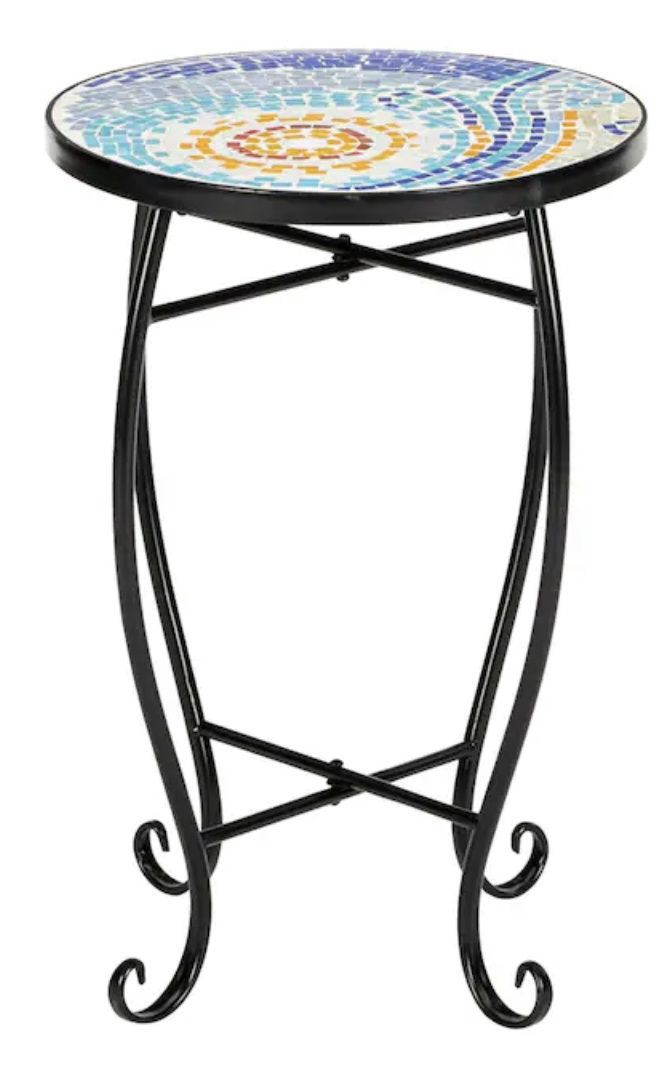 Winado Patio Tables Round Outdoor End Table 14-in W x