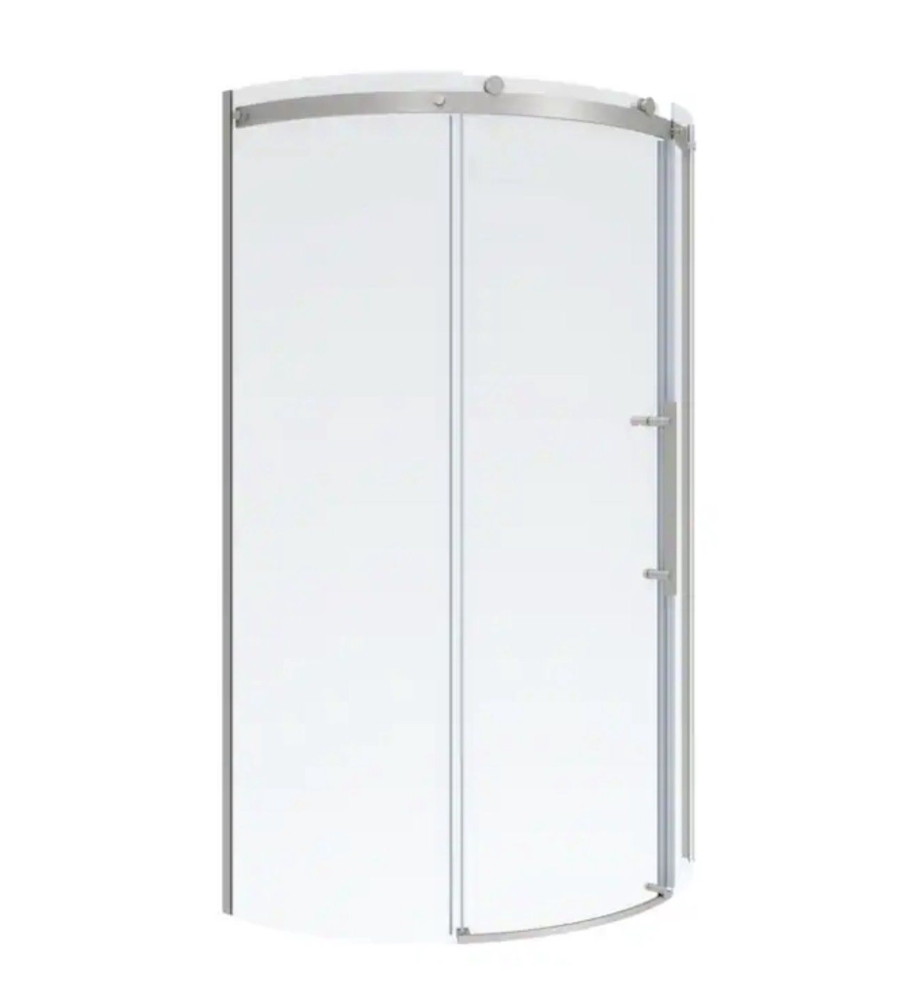 Elevate Brushed Nickel 32-in W x 72-in H Frameless Clear Glass Corner Bypass Sliding Shower door