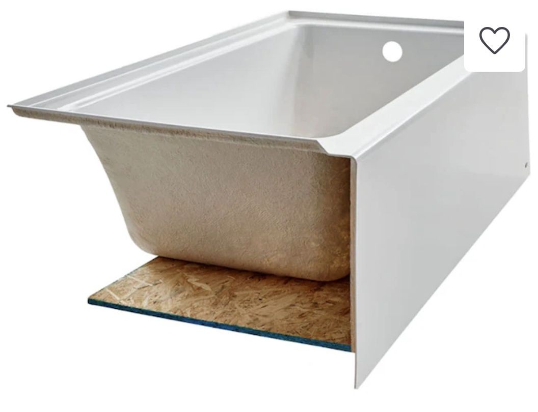 American Standard Studio 32-in x 60-in White Acrylic Rectangle Alcove Soaking Bathtub (Right Drain )