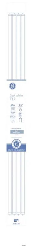 GE Nashville Lowe's > Out of Stock | Check Nearby 67 60 -Watt EQ T12 Cool white Single pin boase FA8 Fluorescent Tube Light Bulb 15 -Pack