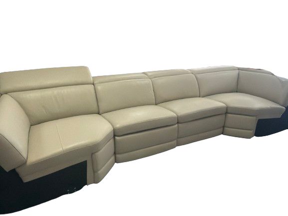 Ashley Texline leather sectional sofa beige