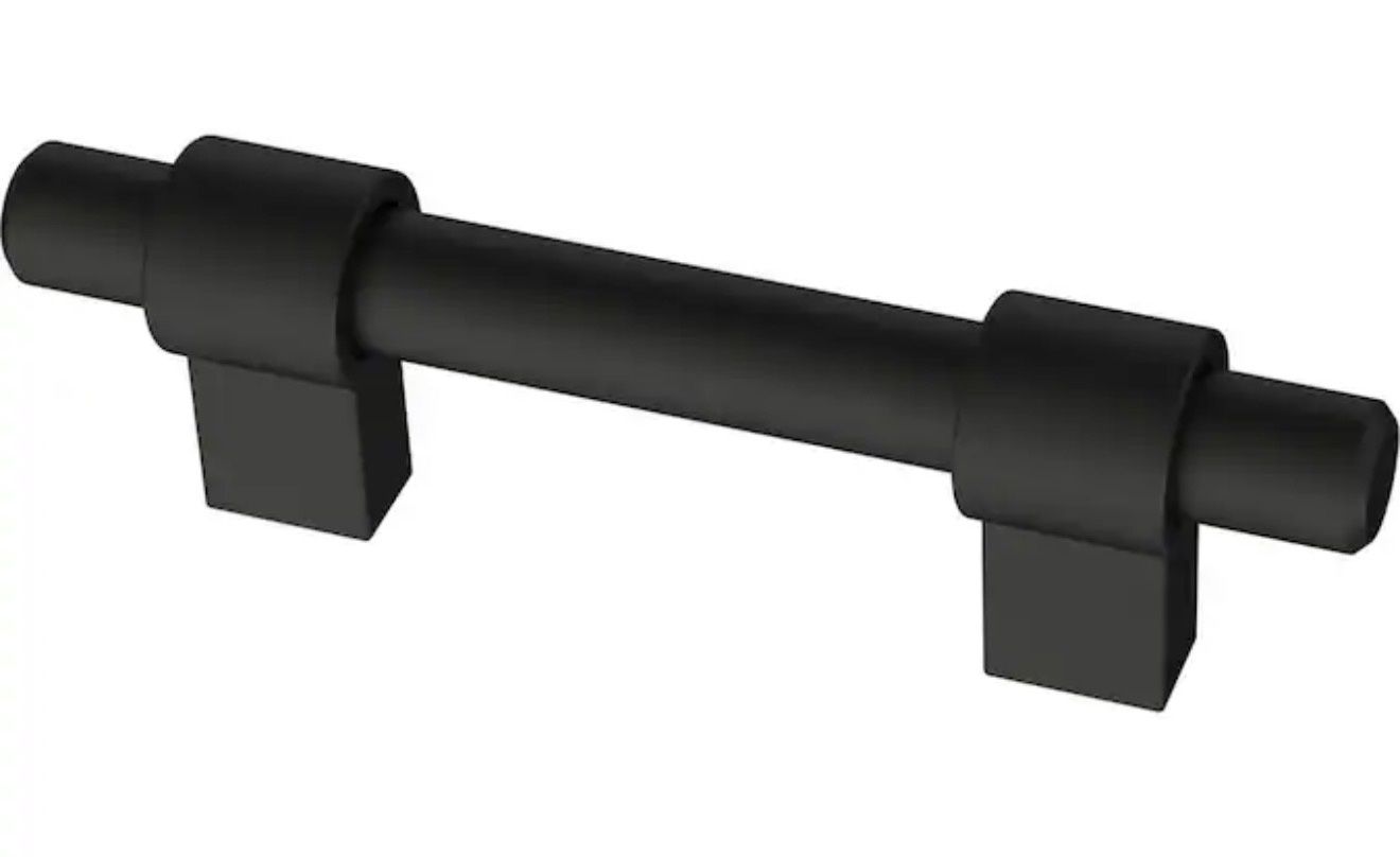 Wrapped Bar Adjusta-Pull 1-3/8-in to 4-in, 35 mm to 102 mm Center to Center Matte Black