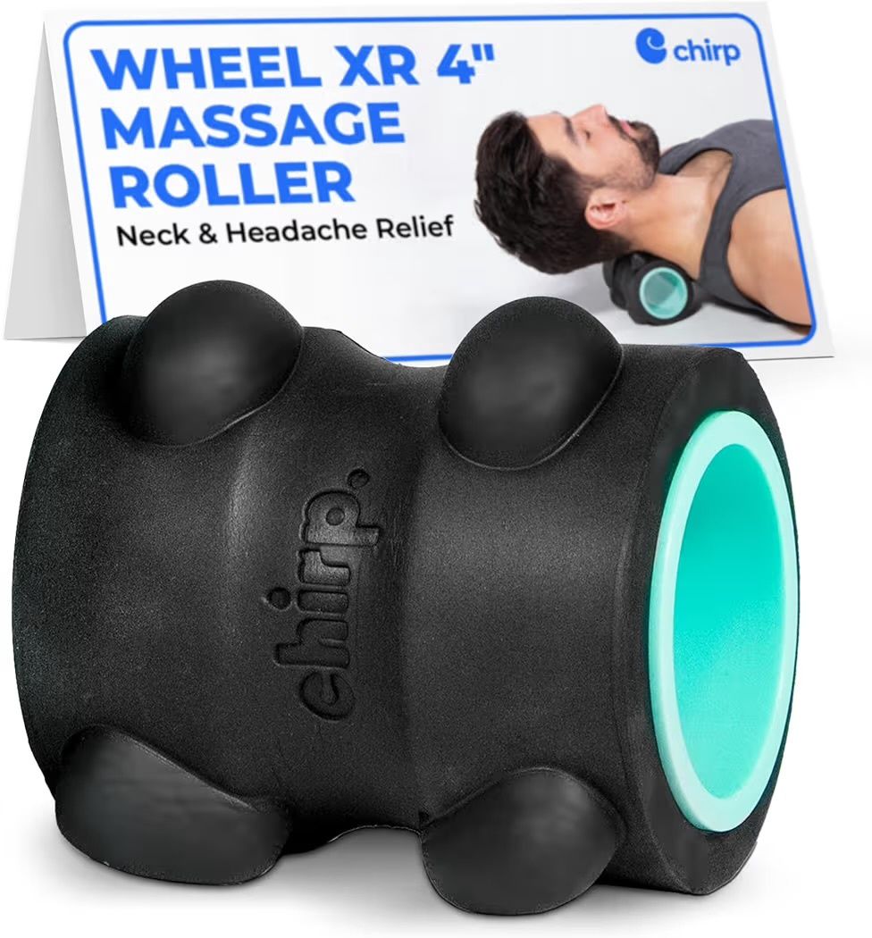 Chirp Wheel XR Massage Roller for Neck &amp; Headache Relief – Rejuvenate Body, Spinal Care &amp; Tension Through Thumb Pressure Release | High-Density Foam for Physical Therapy, 500lbs Capacity, 4" Mint