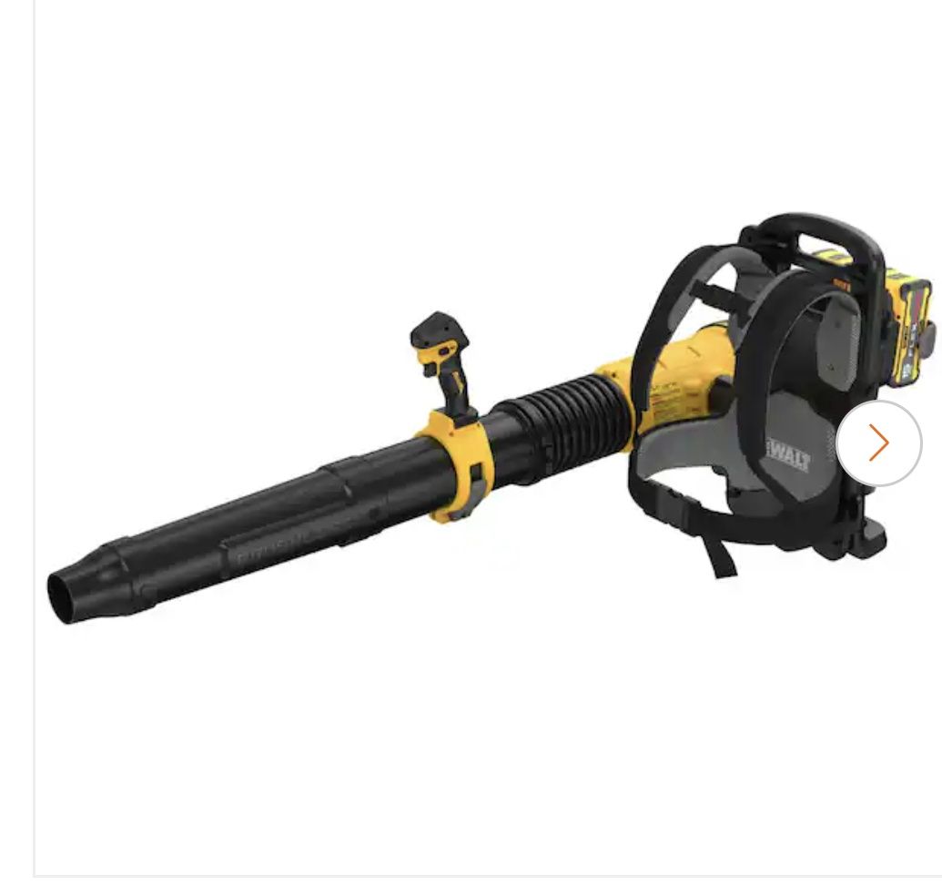 DCBL570Z2 DEWALT FLEXVOLT 60V MAX Lithium-Ion 160 MPH, 855 CFM Backpack Blower with (2) 15 Ah Batteries and Charger