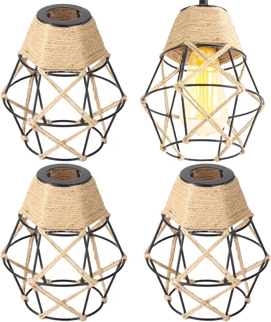 4 Pcs Metal Cage Lampshade