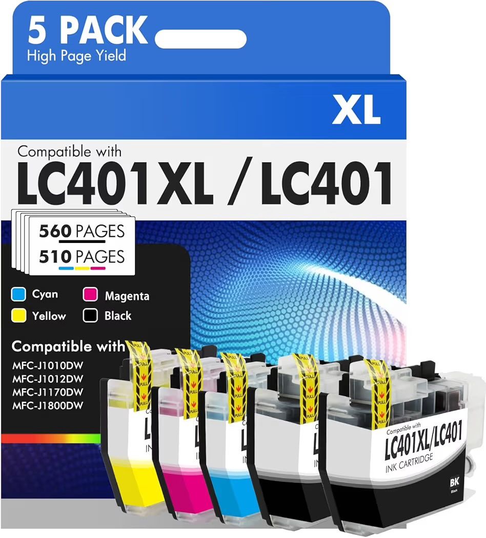 INKBAY LC401XL Ink Cartridges Combo 5