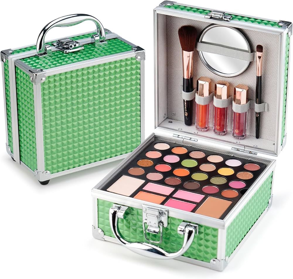 Color Nymph Beginner Makeup Kit For Teens With The Small Cosmetic Train Case