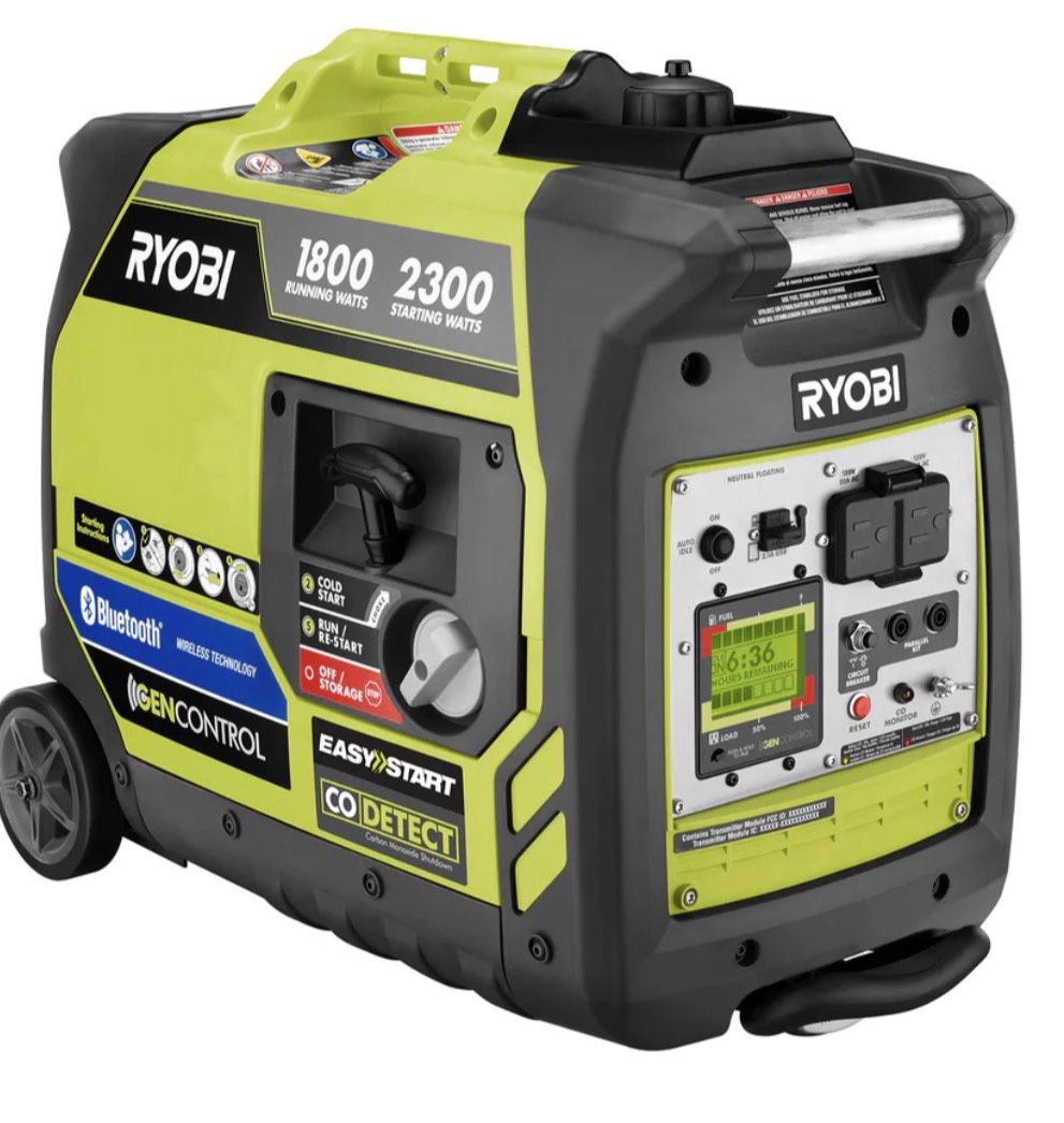 RYi2322VNM 2300-WATT BLUETOOTH INVERTER GENERATOR, Condition: Used-like new