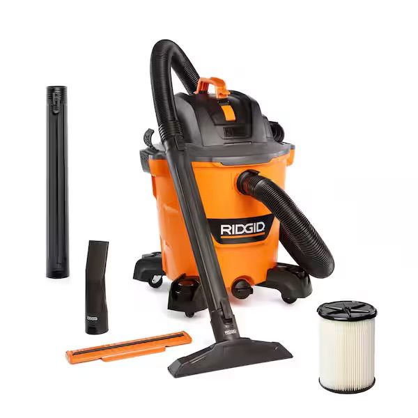 HD1200 12 Gal. 5.0 Peak HP NXT Shop Vacuum Wet Dry Vac with General Debris Filter, Locking Hose and Attachments