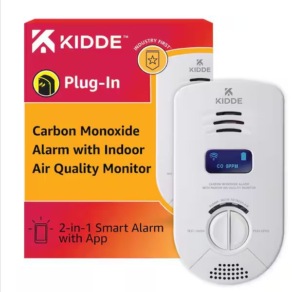 Smart Plug-In Carbon Monoxide Detector and Indoor Air Quality Monitor
