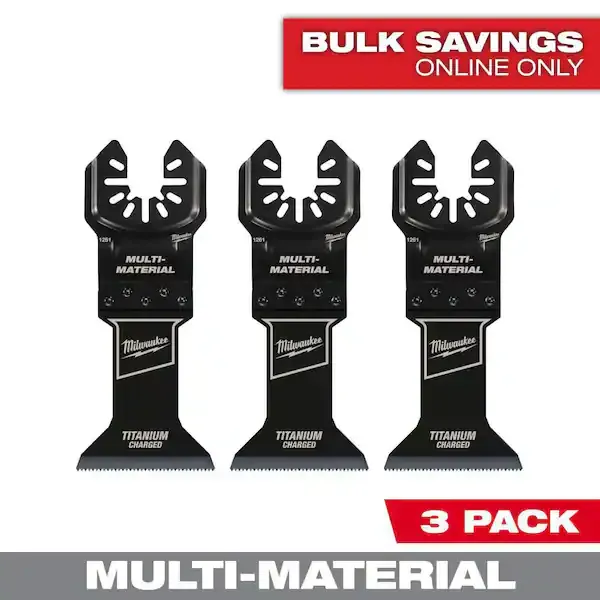 49-25-1263 1-3/4 in. Titanium Bi-Metal Universal Fit Metal Cutting Multi-Tool Oscillating Blade (3-Pack