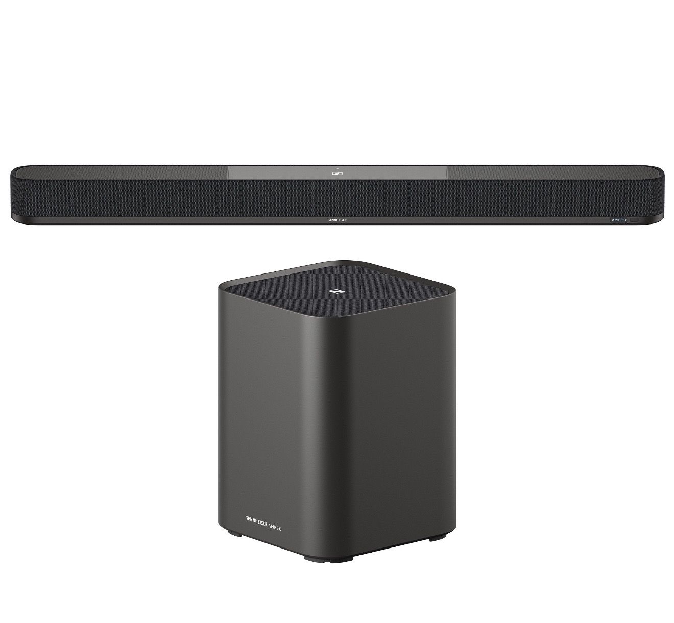 Sennheiser AMBEO Soundbar Plus 7.1.4 Channel Soundbar with Dolby Atmos and DTS:X with Ambeo Sub 8in 350W Wireless Subwoofer with Bluetooth