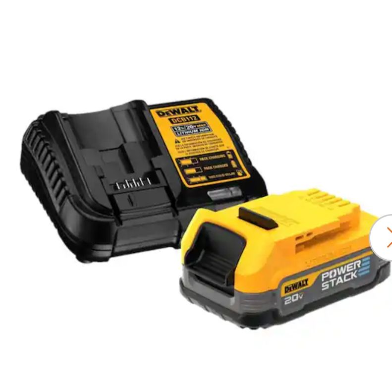 DCBPO34C DEWALT 20V MAX XR POWERSTACK Lithium-Ion Battery Starter Kit with 1.7Ah Battery and Charger