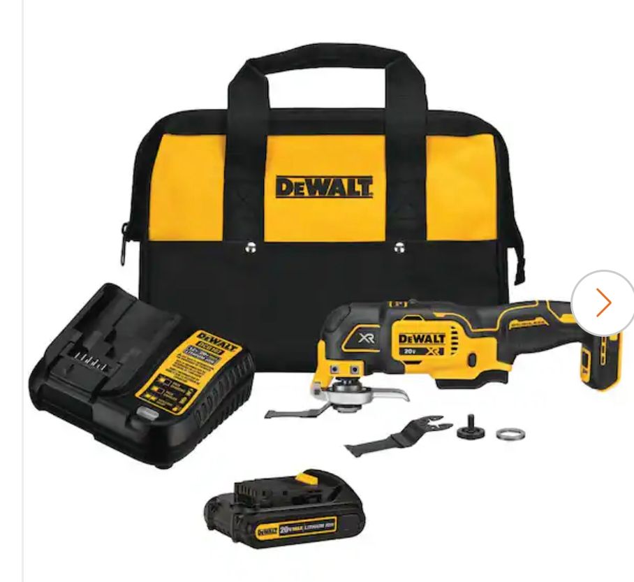 DCS356C1 DeWalt 20V MAX XR 3-Speed Cordless Oscillating Multi-Tool Kit