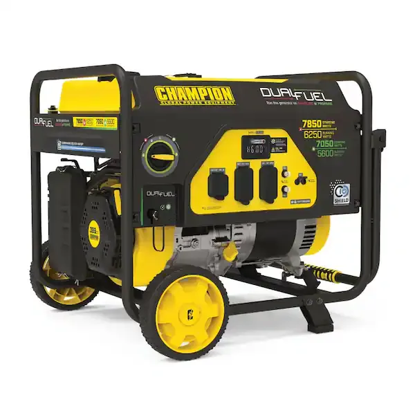 100592V 6250-Watt Recoil Start Gas and Propane Powered Dual-Fuel Portable Generator with CO Shield Technology