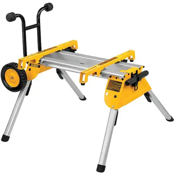 DW7440RS 33 lbs. Heavy Duty Rolling Table Saw Stand with Quick-Connect Stand Brackets with 200lbs. Capacity