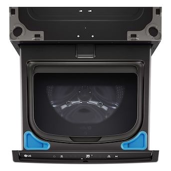 LG 1-cu ft 27-in Black Steel Pedestal Washer