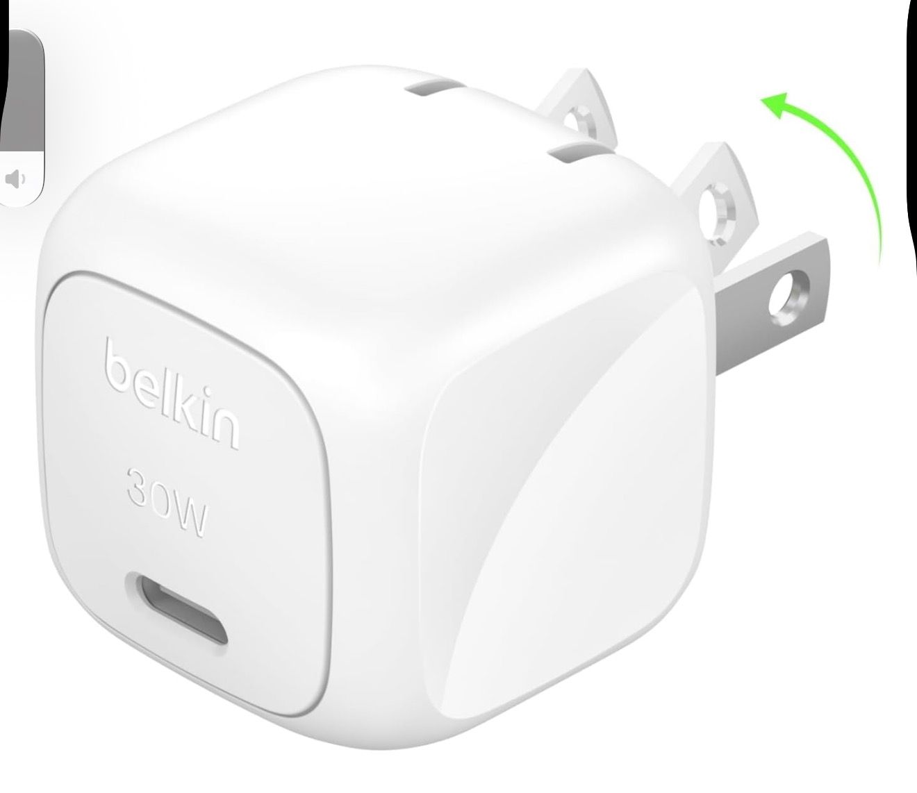 Belkin BoostCharge Compact Wall Charger 30W, USB-C Power Delivery Fast Charging
