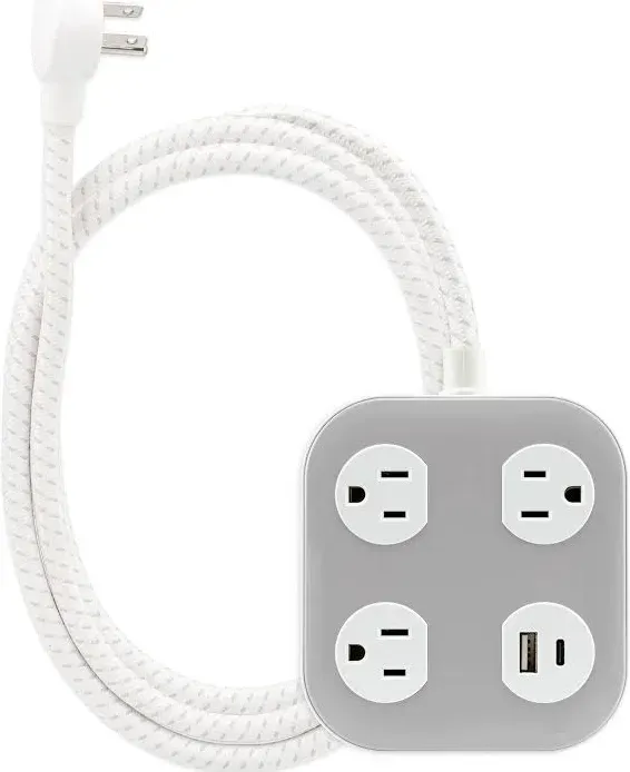 Utilitech 6-ft Surge Protector 3 -Outlet 250 Joules 1875 -Watts White Indoor Wall tap Surge Protector