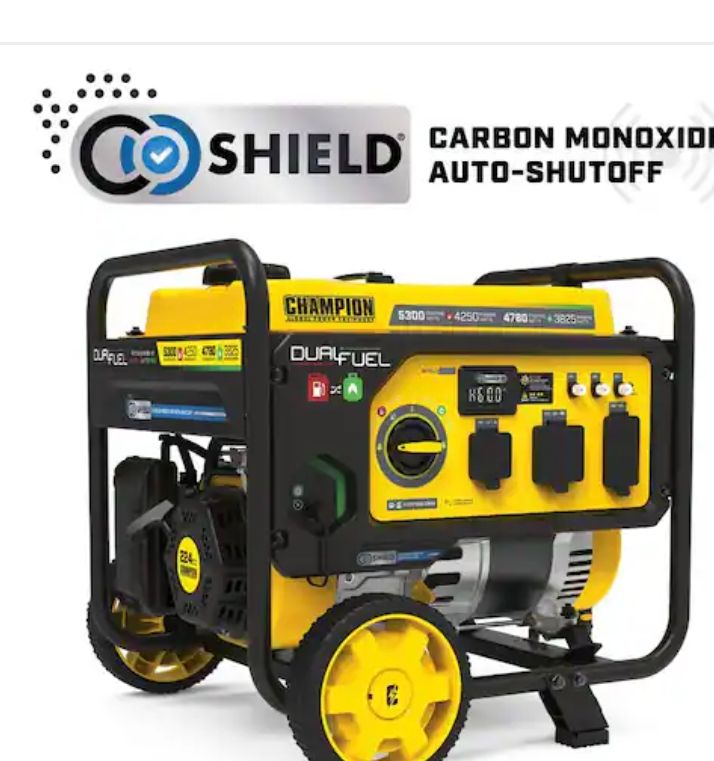 201279 5300/4250-Watt Recoil Start Dual Fuel Portable Generator