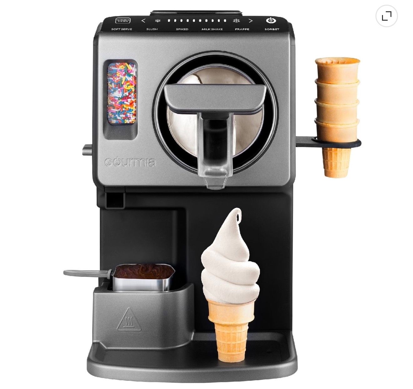 Gourmia 2 Quart Automatic Soft Serve Ice Cream and Frozen Drink Maker, Condition: New