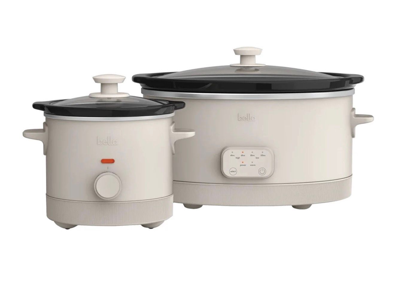 Bella 6-Quart Programmable Slow Cooker with Additional 2-quart Slow Cooker Set
