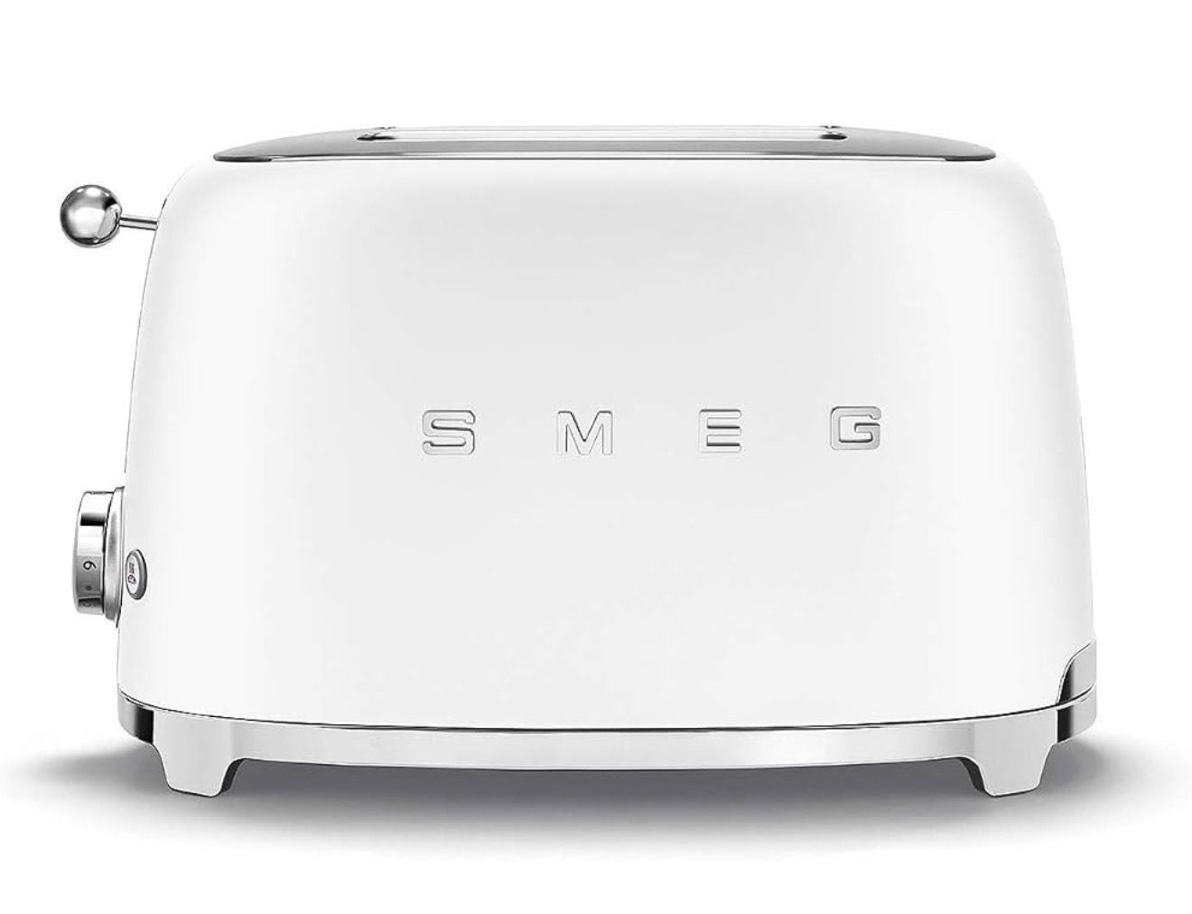 Smeg Two Slice Toaster Matt White TSFO1WHMEU