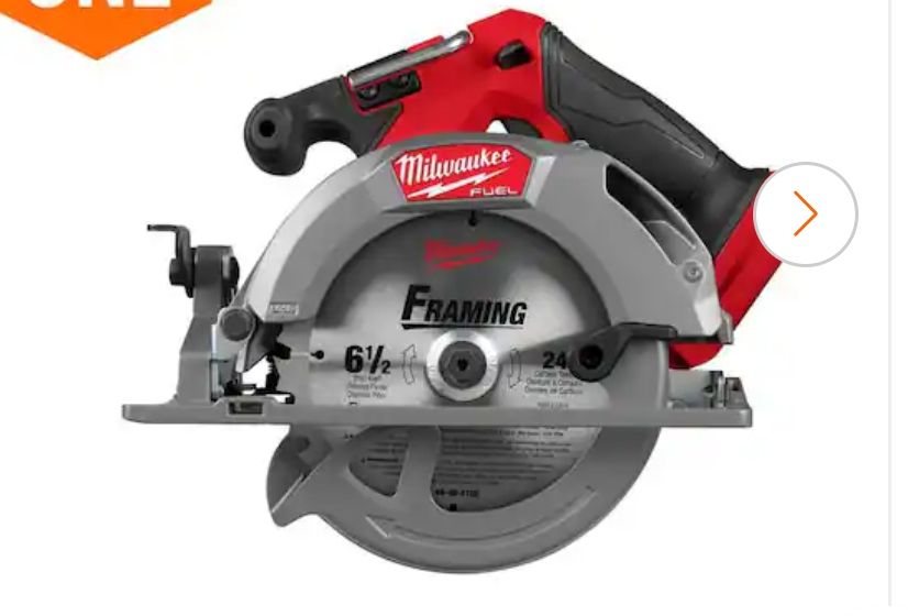 2833-20 Milwaukee M18 FUEL 18V Lithium-Ion Brushless Cordless 6-1/2 in. Circular Saw (Tool-Only), Condition: Used