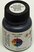 Flat Brushable Color Acrylic Paints - 1oz 29.6mL - Engine Black