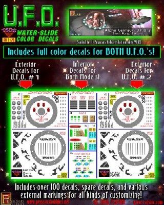Alpha Centauri UFO water slide color decals