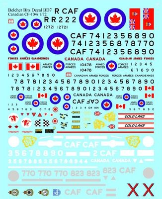 1/72 Canadian CF-104 Starfighter decals
