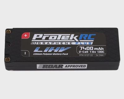 PTK-5127-22 2S 130C Low IR Si-Graphene + HV LiPo Battery (7.6V/7400mAh) w/5mm Connectors (ROAR Approved)