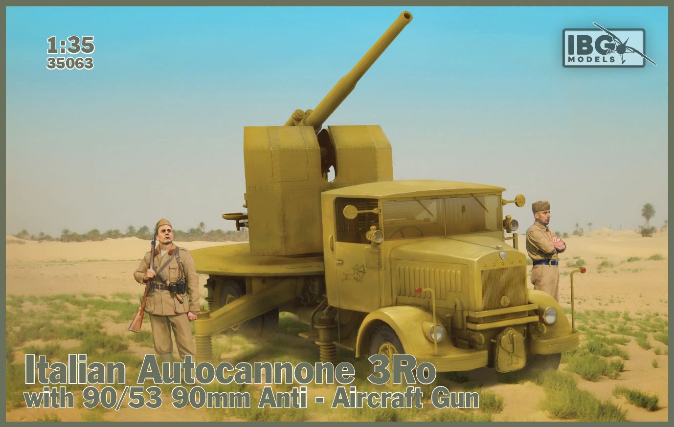 Italian Autocannone 3Ro with 90/53 90mm Anti - Aircraft Gun 1/35 #35063 by IBG Models